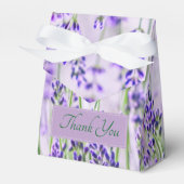 Lavender Fields Wedding Zelt Favor Box Geschenkschachtel (Vorderseite)