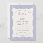 Lavender Fields Western Boho Hochzeitseinladung Einladung (Vorderseite)