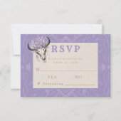 Lavender Fields Western Boho Wedding RSVP Card (Vorderseite)