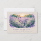 Lavender Fields Western Boho Wedding RSVP Card (Rückseite)