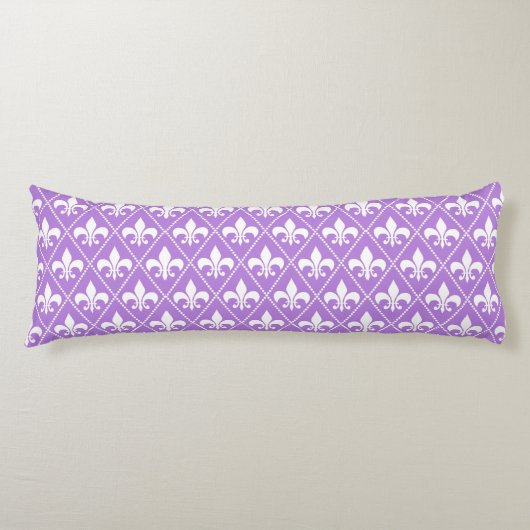 Lavender Fleur de Lys Seitenschläferkissen (Vorderseite)