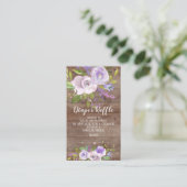 Lavender Floral Baby Duschkabine Windelwanne Raffl Begleitkarte (Stehend Vorderseite)