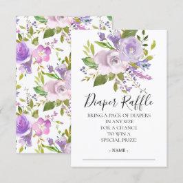 Lavender Floral Baby Duschkabine Windelwanne Raffl Einladung