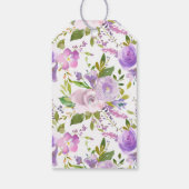 Lavender Floral Baby Showdusche Gefallen Tag Geschenkanhänger (Rückseite)