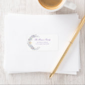 Lavender Floral Baptism Return Address Label Adressaufkleber (Insitu)