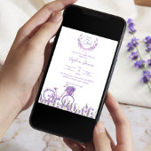 Lavender Floral Bicycle Baby Dusche Einladung