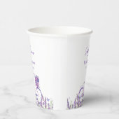 Lavender Floral Bicycle Baby Dusche Pappbecher (Rechts)