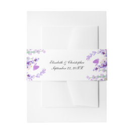 Lavender Floral Botanische Grüne Hochzeit Einladungsbanderole