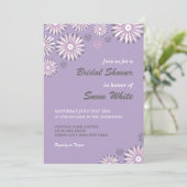 Lavender Floral Brautparty Hochzeit Einladung (Stehend Vorderseite)