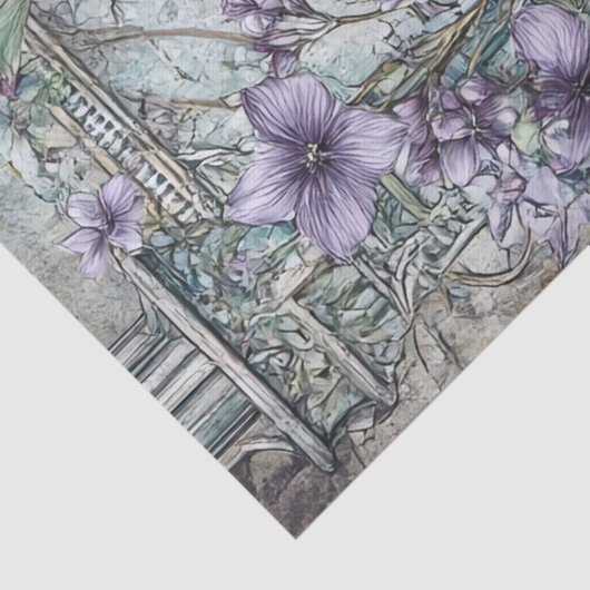 Lavender Floral Butterfells & Raven Decoupage Seidenpapier (Ausschnitt)