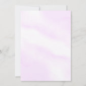 Lavender Floral Butterfly Baby Dusche Einladung (Rückseite)