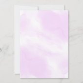 Lavender Floral Butterfly Baby Dusche Einladung Mä (Rückseite)