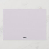 Lavender Floral Carriage Baby Shower Invite Einladung (Rückseite)