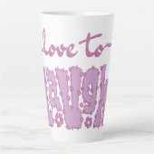 Lavender Floral Chunky Text Slogan With Name Milchtasse (Vorderseite)