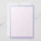 Lavender Floral Cross Baptism Invitation Einladung (Rückseite)