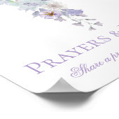 Lavender Floral Cross Baptism Welcome Poster (Ecke)