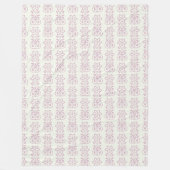 Lavender Floral Damask Muster Fleecedecke (Vorderseite)