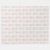 Lavender Floral Damask Muster Fleecedecke (Vorderseite (Horizontal))