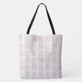 Lavender Floral Damask Muster Tasche (Rückseite)