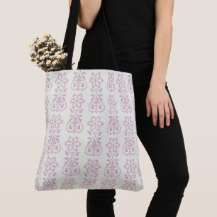 Lavender Floral Damask Muster Tasche