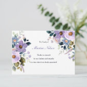 Lavender Floral Dankeschön Karte (Stehend Vorderseite)