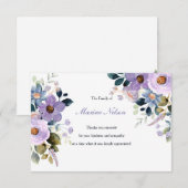 Lavender Floral Dankeschön Karte (Vorne/Hinten)