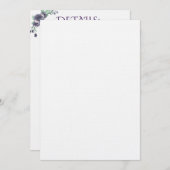 Lavender Floral Details Card Einladung (Vorne/Hinten)