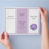 Lavender Floral dreit-fold Business Broschüre Foto (Hand)