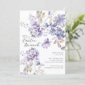 Lavender Floral Easter Brunch Invitation Einladung (Stehend Vorderseite)