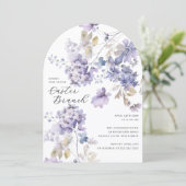 Lavender Floral Easter Brunch Invitation Einladung (Stehend Vorderseite)
