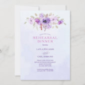 Lavender Floral Einladung (Vorderseite)