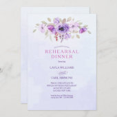 Lavender Floral Einladung (Vorne/Hinten)