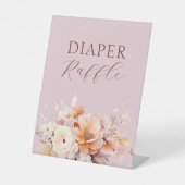 Lavender Floral Fall Babydusche Windelwanne Windel Sockelschild (Vorderseite)