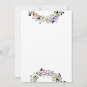 Lavender Floral Feier des Lebens Beerdigung Einladung (Rückseite)