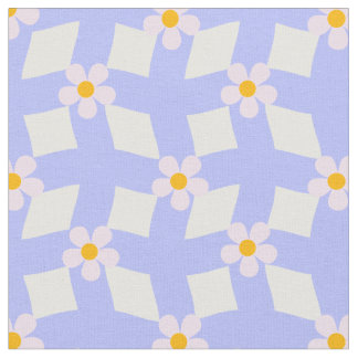 Lavender Floral Geometric Fabric by Yard Stoff