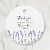Lavender Floral Geschenkanhänger (Rückseite)