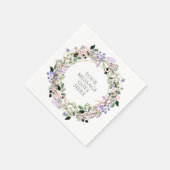 Lavender Floral Greenery Foliage Garland Serviette (Ecke)