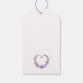 Lavender Floral Heart Danke Baby Dusche Geschenkanhänger (Rückseite)