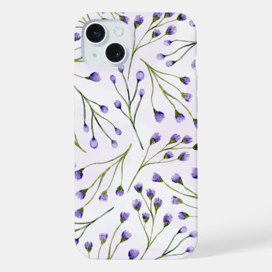 Lavender Floral iPhone Case Hülle (Rückseite)