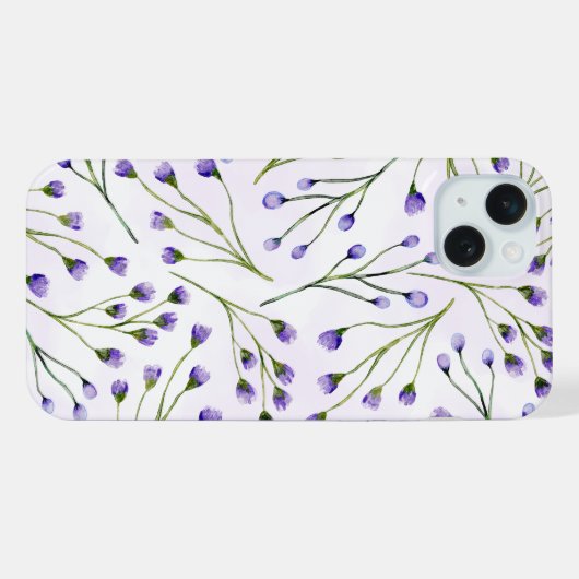 Lavender Floral iPhone Case Hülle (Rückseite (Horizontal))