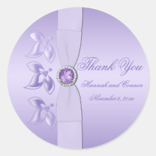 Lavender Floral Jewele 3" Round Aufkleber