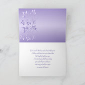 Lavender Floral Jeweled Danke-Card Dankeskarte (Innenseite)