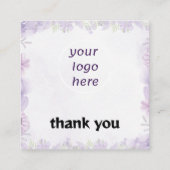 Lavender Floral Jewelry Care Begleitkarte (Rückseite)