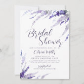 Lavender Floral Lilac Botanisches Brautparty Einladung (Vorderseite)