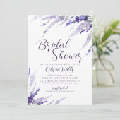 Lavender Floral Lilac Botanisches Brautparty Einladung (Stehend Vorderseite)
