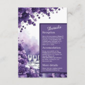 Lavender Floral & Parisian Eiffelturm Wedding Begleitkarte (Vorderseite)