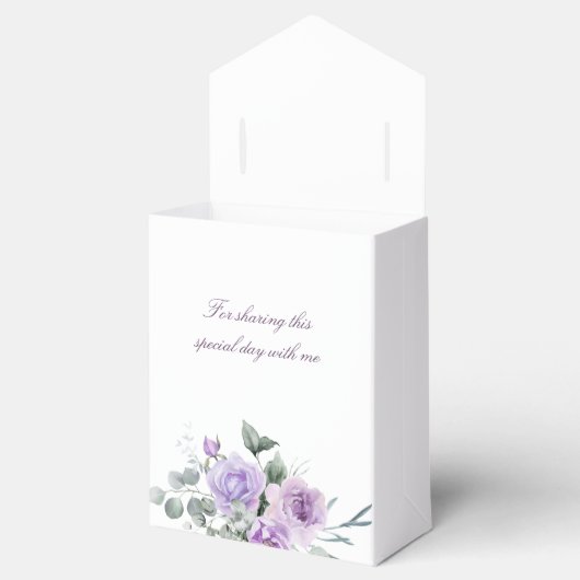 Lavender Floral Peony Brautparty Geschenkschachtel (Geöffnet)