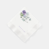 Lavender Floral Personalisiert Wedding Serviette (Ecke)