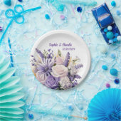Lavender Floral Personalisiert Wedding Teller (Party)