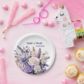 Lavender Floral Personalisiert Wedding Teller (Party)